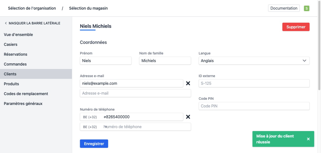 Modifié avec succès